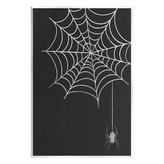 Stupell Industries Dangling Spider Web Insect Wall Plaque Art